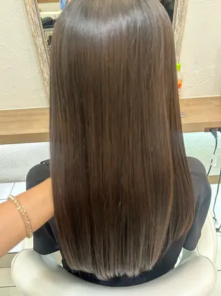 ロング パーマ 艶質改善/縮毛矯正 ササキナツミのヘアスタイル