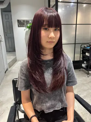 ロング カラー レイヤーカット /Juna🦕のヘアスタイル