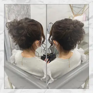 セミロング ヘアアレンジ ヘアセット/着付け 𓇼 松本 夏美𓇼のヘアスタイル