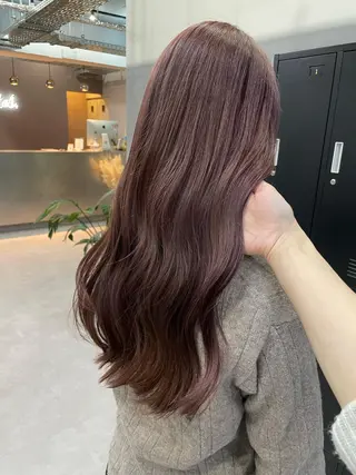 ロング カラー ミルクティーベージュ ❤︎レイヤー　MIAのヘアスタイル