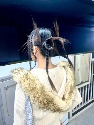 ヘアアレンジ デザインカラー⭐︎★ 🐆hyoma🐆のヘアスタイル