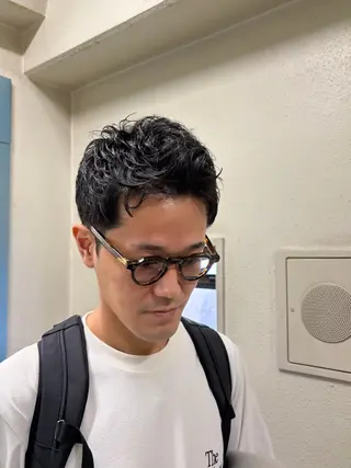 ショート パーマ メンズ パーマ特化 スタイリスト石田のヘアスタイル