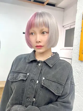 ショート MONIQA原宿所属・24時間受付🌈ブリ ーチ特化RYUTOのヘアスタイル