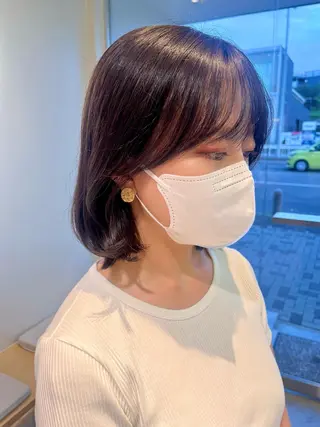 ミディアム カラー 村松 萌のヘアスタイル