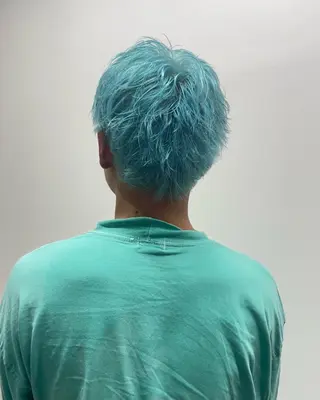 ショート カラー メンズ 名古屋栄/ブリーチ/ ボブ🧃木下桃嘉のヘアスタイル