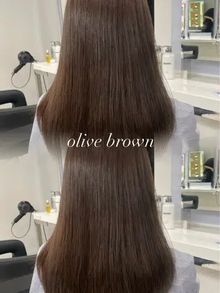 セミロング カラー ヘアアレンジ Ella所属・nana【艶髪】/ レイヤー/縮毛矯正のヘアスタイル