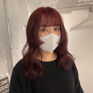 セミロング カラー nameless miichiのヘアスタイル