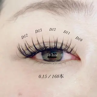 マツエク・マツパ White/マツエク /まつパ/耳つぼのマツエク・マツパデザイン