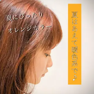 ミディアム ブリーチなし透明感カ ラー×韓国ヘア♡ヒデのヘアスタイル