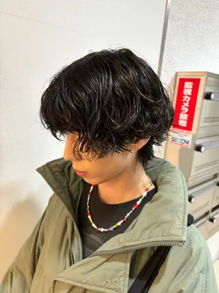 ショート パーマ 札幌パーマ レイヤー/後藤海音のヘアスタイル