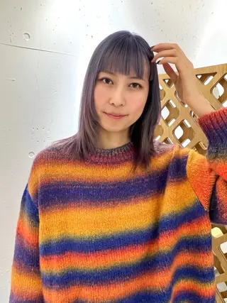 ミディアム カラー 垢抜けハイトーン×ブ ロウリストAZUKIのヘアスタイル