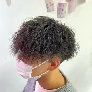 パーマ メンズ メンズ特化/パーマ/ ブリーチ/福島 千颯のヘアスタイル