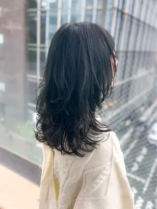 セミロング カラー 顔周りレイヤー/ボブ 銀座✨中野まさひろのヘアスタイル