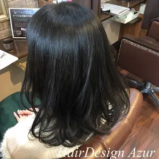 ミディアム カラー HairDesign Azurのヘアスタイル