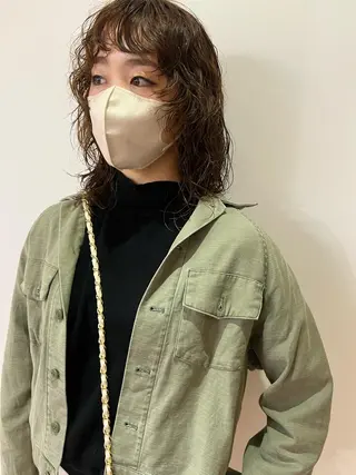 ミディアム パーマ MARU レイヤー/パーマのヘアスタイル