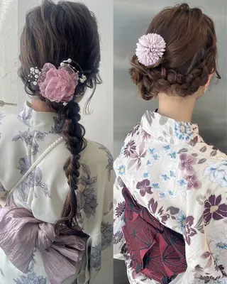 セミロング ヘアアレンジ ⭐️ アユミ⭐️のヘアスタイル