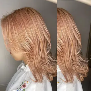 ミディアム カラー ヘアアレンジ 🦋韓国ヘア 坂本 菜摘🦋のヘアスタイル