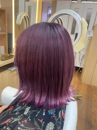 ミディアム カラー ヘアアレンジ 韓国ヘア sasugaのヘアスタイル