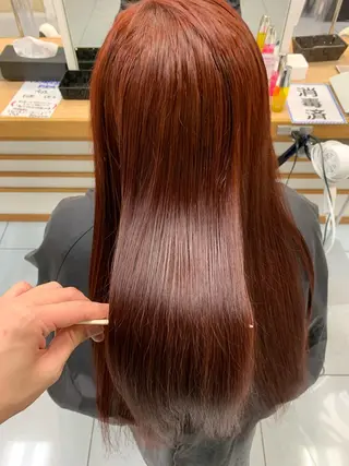 ロング カラー 髪質改善/縮毛矯正 /ブリーチ矯正/岡部のヘアスタイル