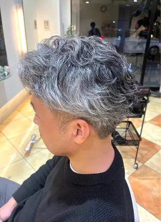 ショート パーマ メンズ メンズパーマ特化 外山　健太のヘアスタイル