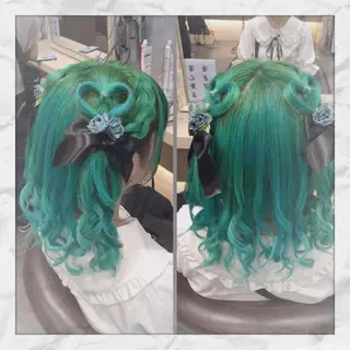 セミロング ヘアアレンジ ヘアセット/着付け 𓇼 松本 夏美𓇼のヘアスタイル