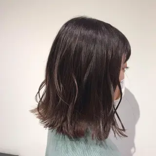 ミディアム カラー 【暖色カラー特化】 中山由梨のヘアスタイル