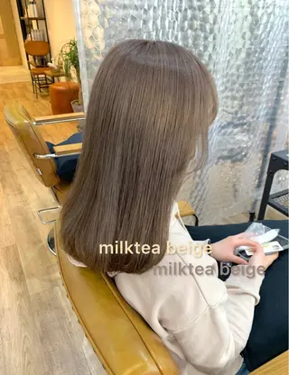 セミロング Juri /暖色カラーのヘアスタイル