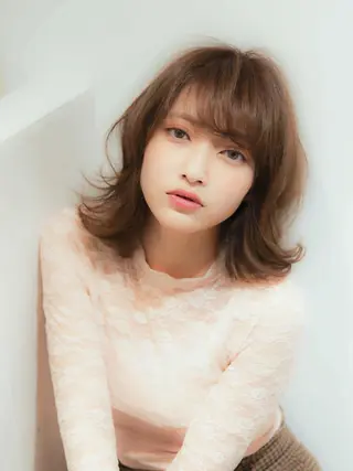 ミディアム カラー 髪質改善🌈縮毛矯正 荻原 達矢のヘアスタイル