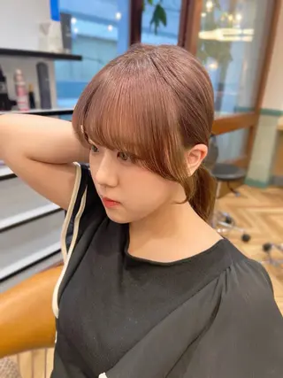 セミロング 韓国レイヤー/顔周り /縮毛矯正/羽田航のヘアスタイル