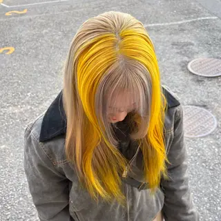 ロング 🎀ハイトーン/ 艶カラー/夕月🎀のヘアスタイル