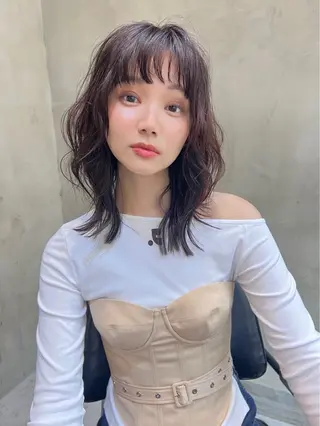 セミロング カラー 🧡カラー特化／ 透明感🧡カイトのヘアスタイル