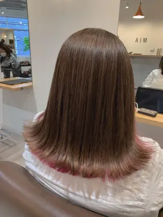 ミディアム カラー MIA 菅原のヘアスタイル