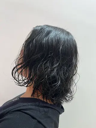 ミディアム パーマ 桑原 りゆのヘアスタイル