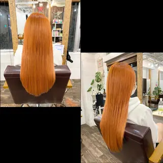 ロング カラー ✯カラー&編み込み エクステ✯池田智博✯のヘアスタイル