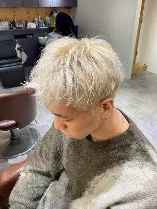 カラー メンズ メンズブリーチカラー /パーマ ごーた立川のヘアスタイル