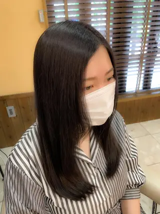 セミロング 縮毛矯正/髪質改善 飯田公祐のヘアスタイル