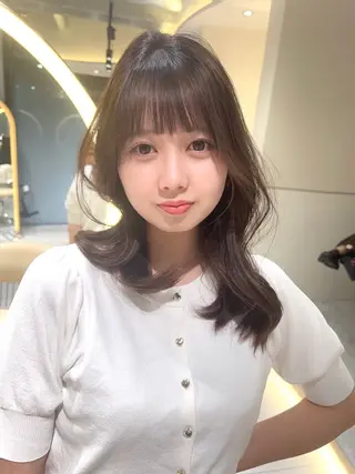 ミディアム 顔周り🇰🇷韓国 レイヤー/モエのヘアスタイル