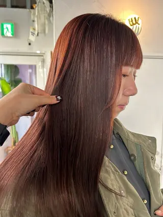 ロング カラー 小川真歩/パーマ /暖色オリーブのヘアスタイル