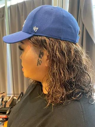 ミディアム パーマ 🌈艶カラー× メンズパーマ永埜🌈のヘアスタイル