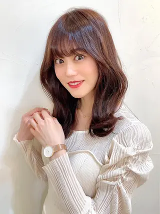ミディアム 艶髪とアイラッシュ ❤️関根悠のヘアスタイル