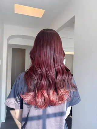 セミロング カラー 栗林 茉那のヘアスタイル