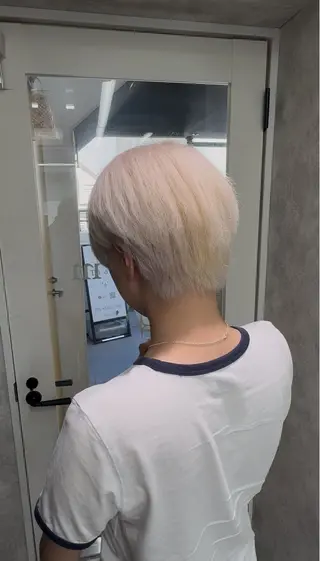 ショート カラー 【ピンク×ブロンド】 髪質改善/大和🎀のヘアスタイル