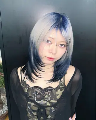 ミディアム カラー ヘアアレンジ ミリ/原宿/ハイ トーンカラー💫のヘアスタイル