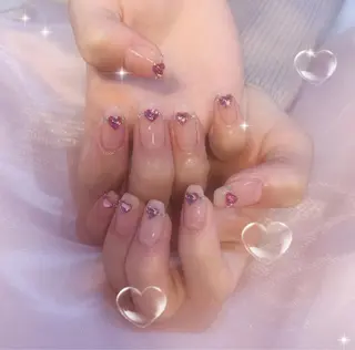 ネイル ちゅるんネイル🪄 耳ツボジュエリー🔗のネイルデザイン