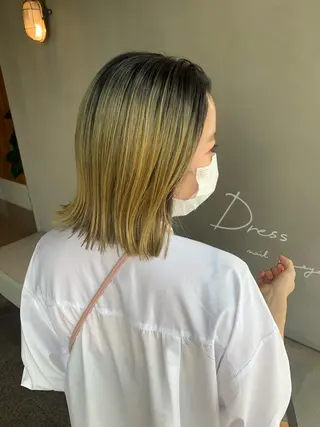 ミディアム カラー ブリーチ/アレンジ 天満/chihiroのヘアスタイル