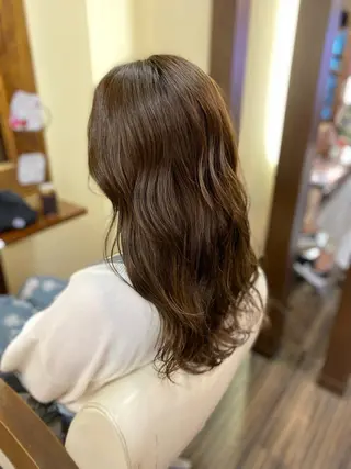 ロング カラー ヘアアレンジ メンズ 加藤 瑠美のヘアスタイル