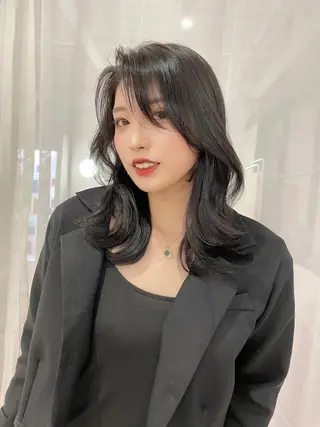 セミロング 韓国/レイヤー NOISM天王寺のヘアスタイル