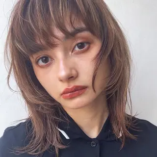 ミディアム marino/ カラー/顔周りカットのヘアスタイル