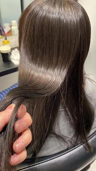 ロング カラー パーマ ヘアアレンジ 髪質改善水素TR× レイヤーカット/熊澤のヘアスタイル