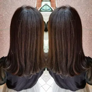 ミディアム カラー EMANON名古屋所属・美谷添（ミヤゾエ） まどか大人ヘアサロンのヘアスタイル